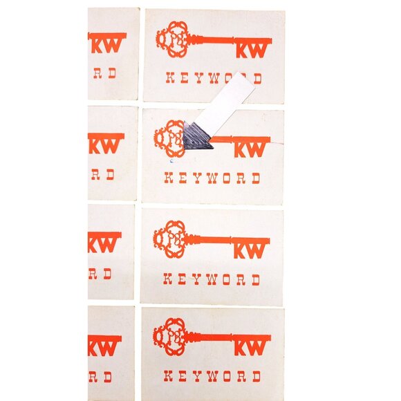 Vintage 1953 Keyword Board Game Replacement Cards & Instructions Parker Brothers - Picture 6 of 6